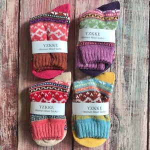 Yzkke Wool Socks | 4 Pairs